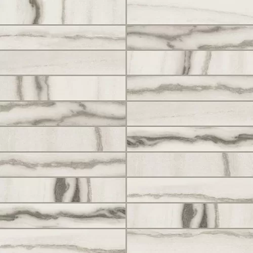 Мозаика 756310 Prexious White Fantasy Mosaico 3x15 Glossy 30x30