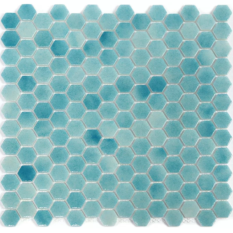 Мозаика STP-BL017-HEX стекло (25) 300х300