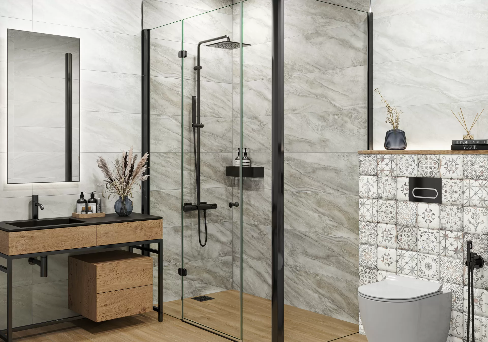 Плитка WT93LCA25 Maiolica Dark 300x900x10,5