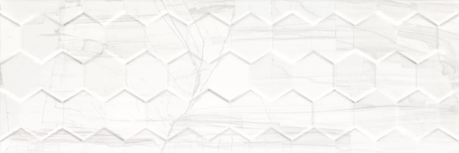 Плитка Brennero White Hexagon Rett 25x75