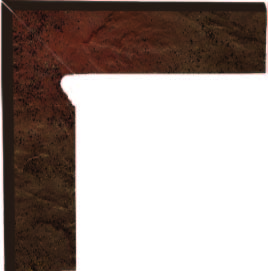 Клинкерная плитка Semir Brown Цоколь левый (B+A) 30х8,1