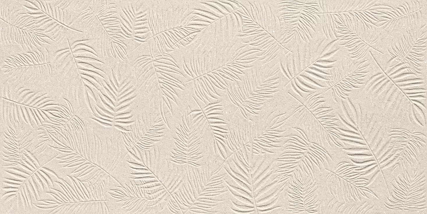 Плитка A579 3D Wall Carve Leaf Ivory 40x80