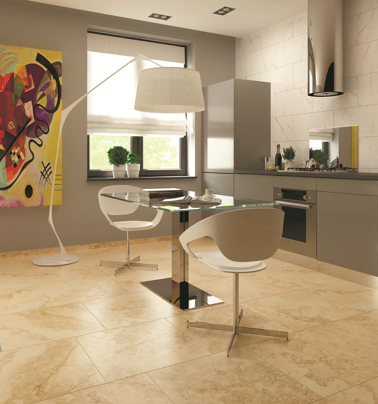 Керамогранит K-4002/SR (2c4002/gr) Shakespeare Beige Brown матовый 60x60