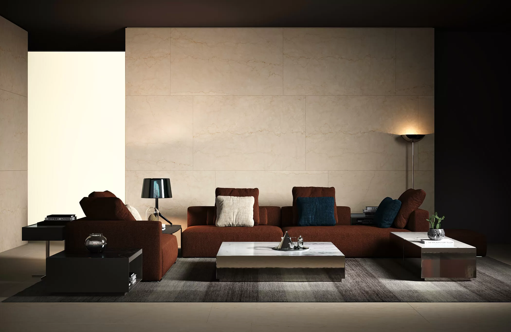 Керамогранит 1087 Limestone Crema Mate 180x120