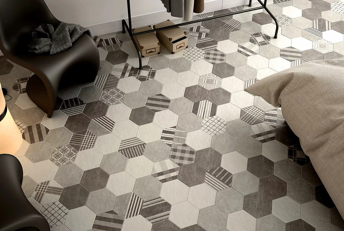 Керамогранит 22097 Hexatile Cement Mud 17,5x20