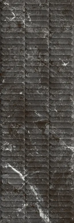 Плитка KM3090B0170R Тубкаль чёрный глянцевый структура обрезной 30x89,5x1,05