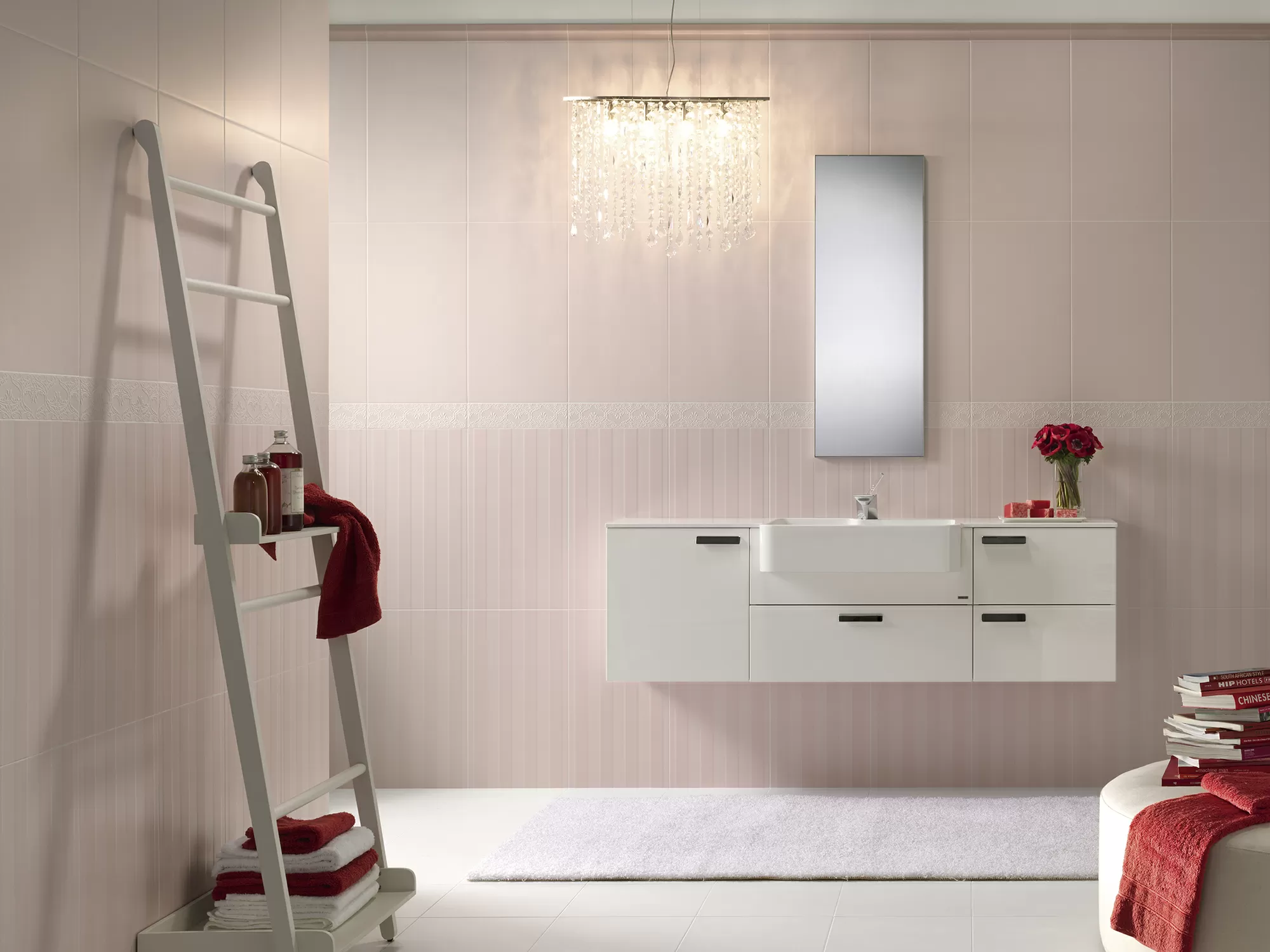 Плитка EG10LR England Bianco Listello Romantico 7.1x33.3