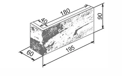 Искусственный камень Толедо 479/1 Угол 195х60х90