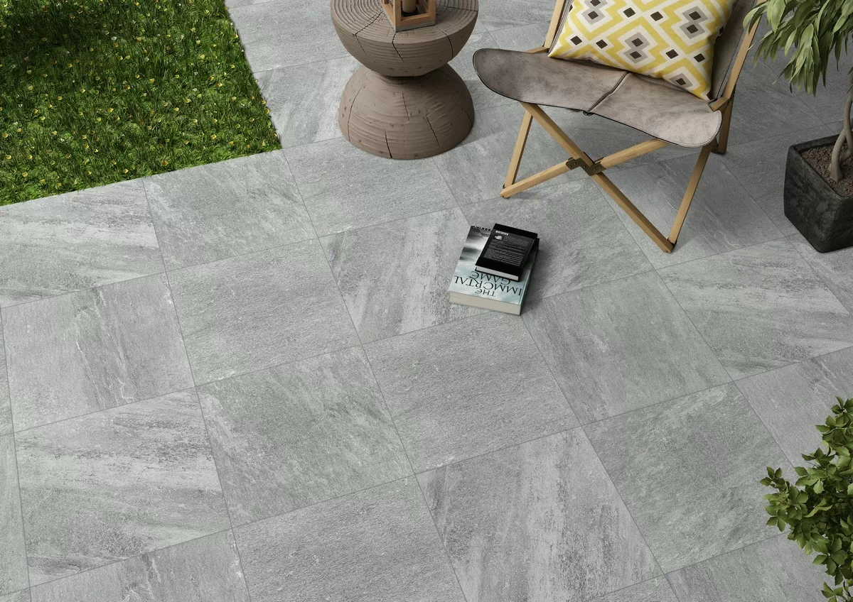 Керамогранит ENSTN5002SR116060 Quartzite White Structured R11 600x600x20