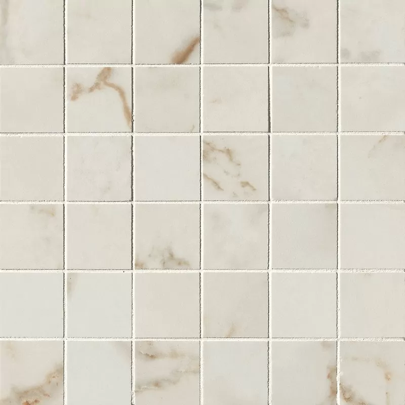 Мозаика fQJ5 Roma Gold Calacatta Delicato Gres Macromosaico 30x30
