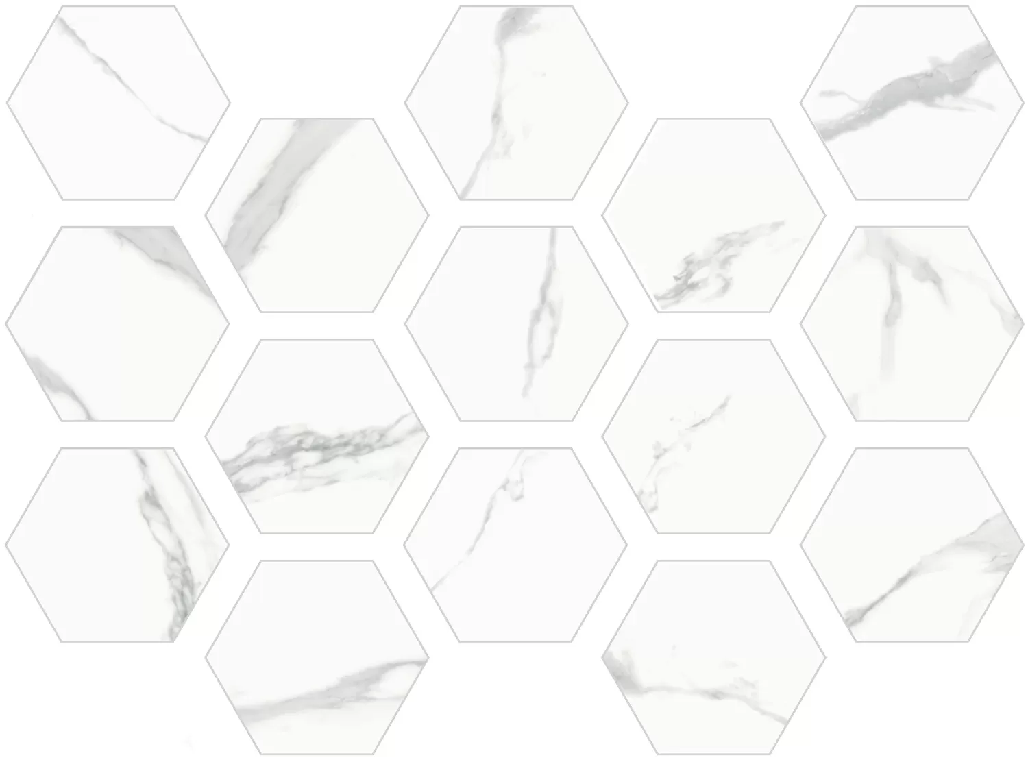 Керамогранит White Soul Hexa Matt 23х27