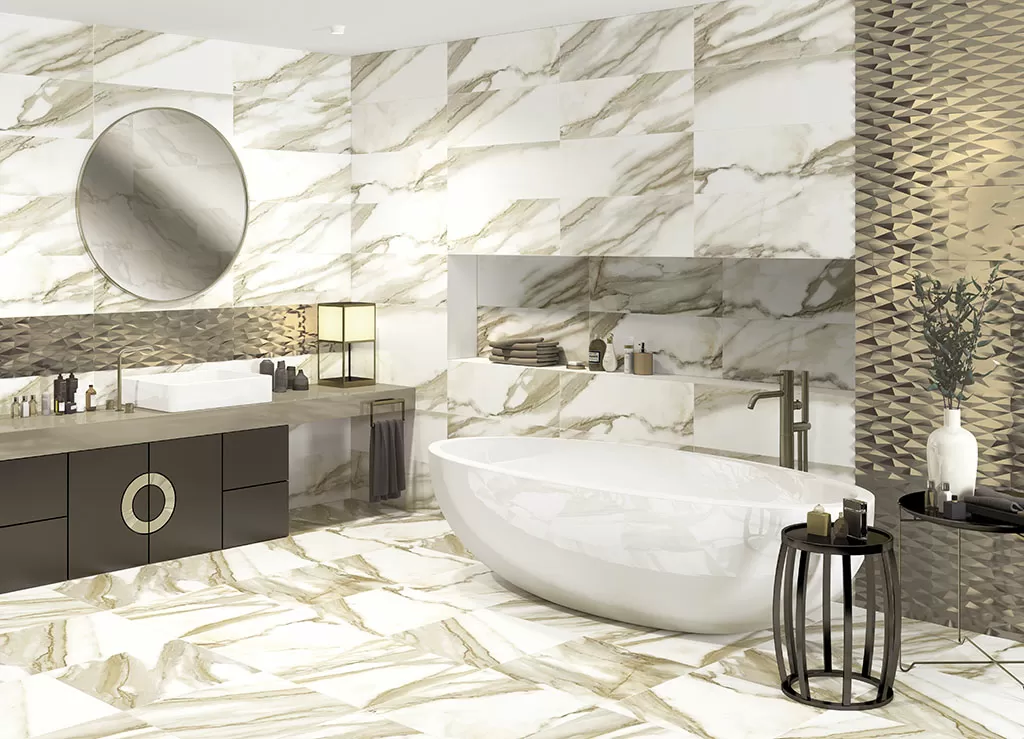 Плитка Calacatta Hexa Matt 31.6x90