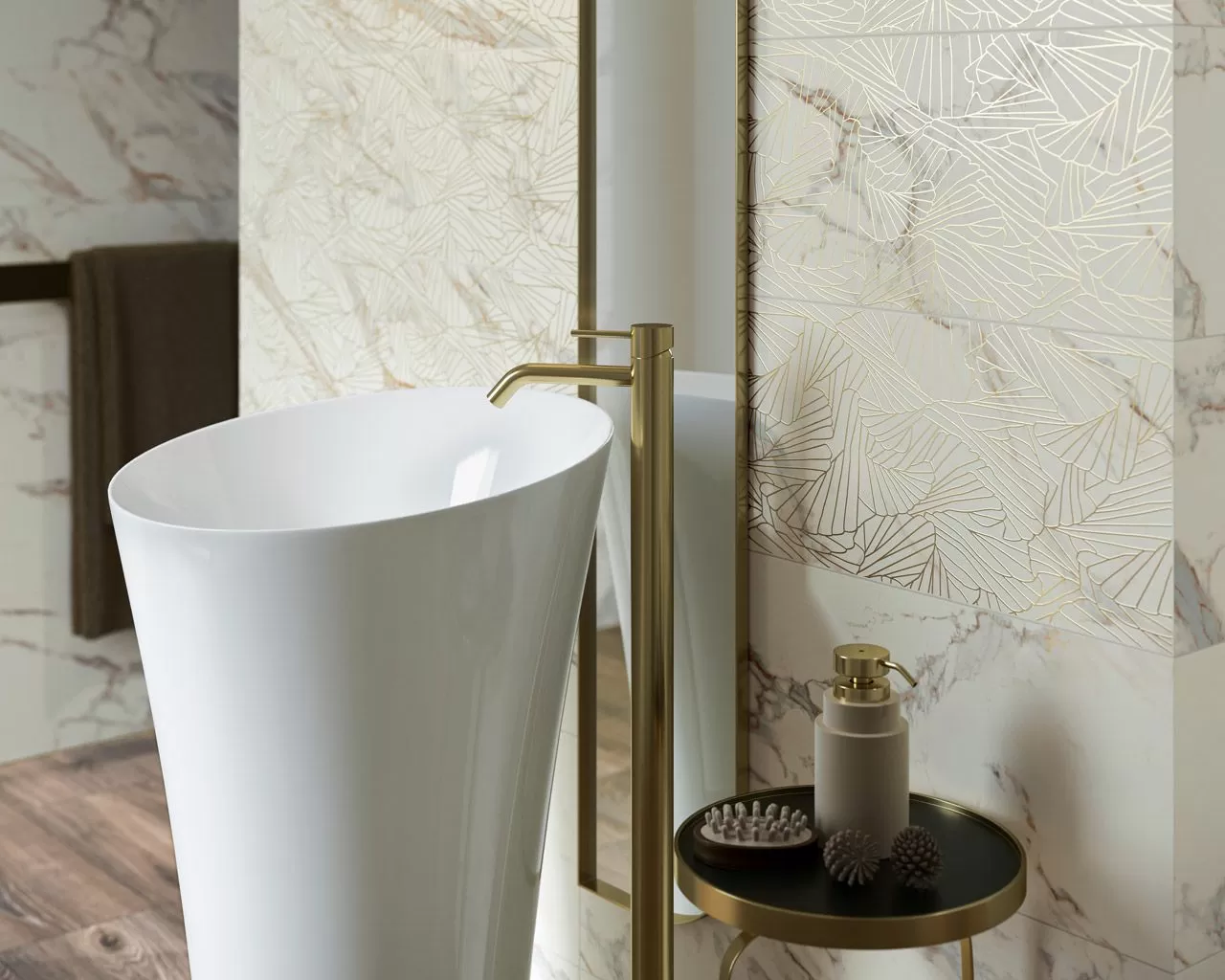 Плитка Serene Bianco Inserto 25x75