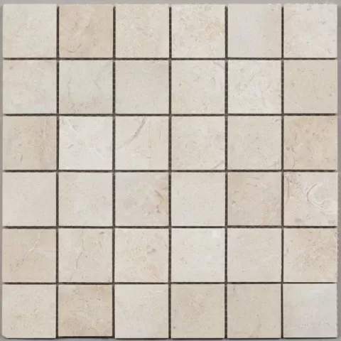 Мозаика МБ-П6-48 мрамор Cream Marfil 4.8*4.8 30*30