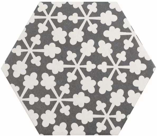 Керамогранит 21357 Hexatile Harmony B&W 17,5x20