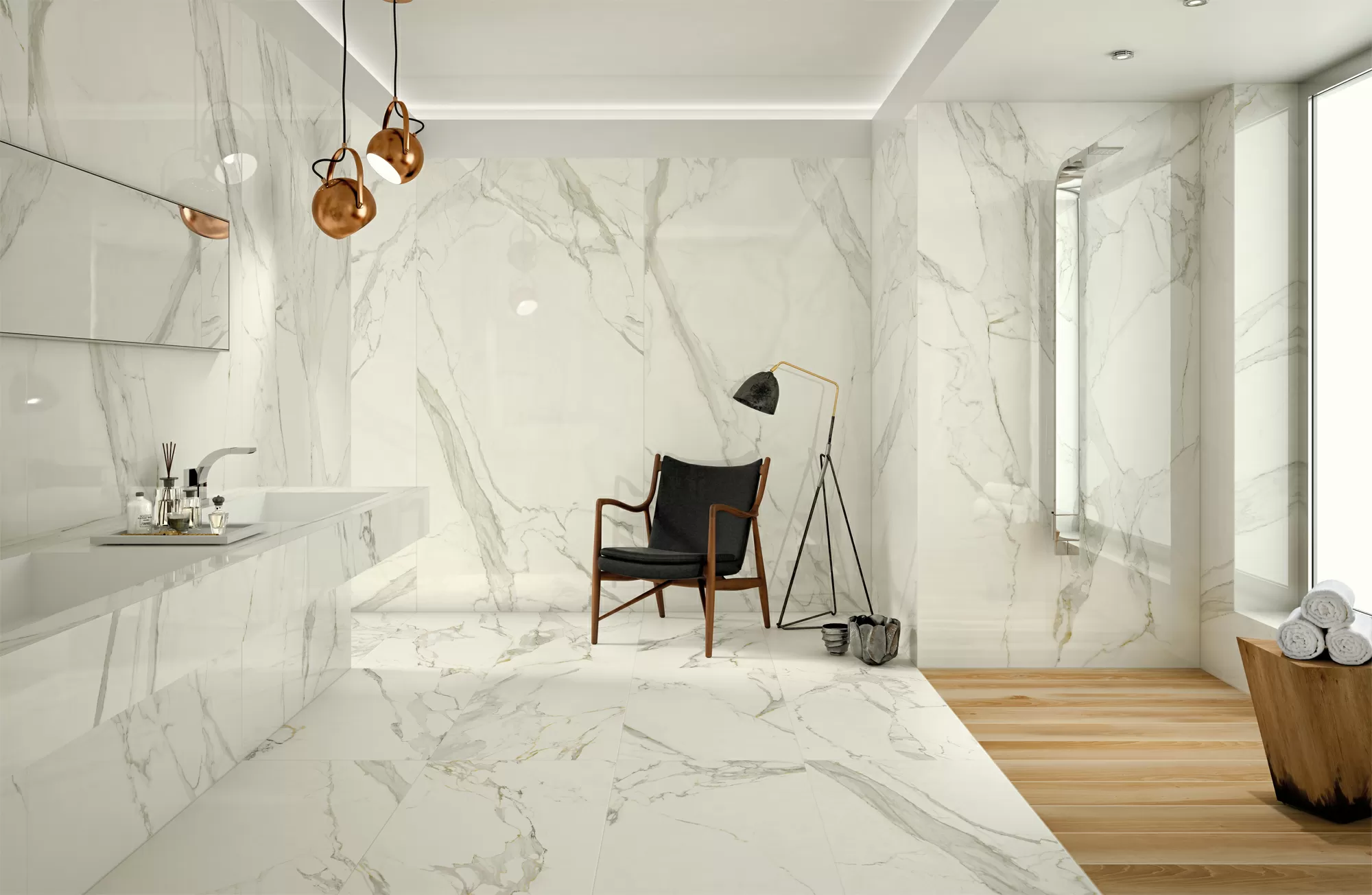 Керамогранит Anima Statuario Venato Angolo Zoccolo 2*15