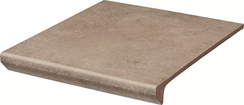 Клинкерная плитка Viano Beige Ступень простая с капиносом MAT 30х33