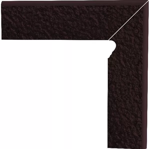 Клинкерная плитка Natural Brown Duro Цоколь правый (B+A) 30х8,1