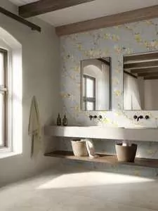 Плитка RA1N Mixed Verde Decoro Fiori di Pesco A Rett. 40x120