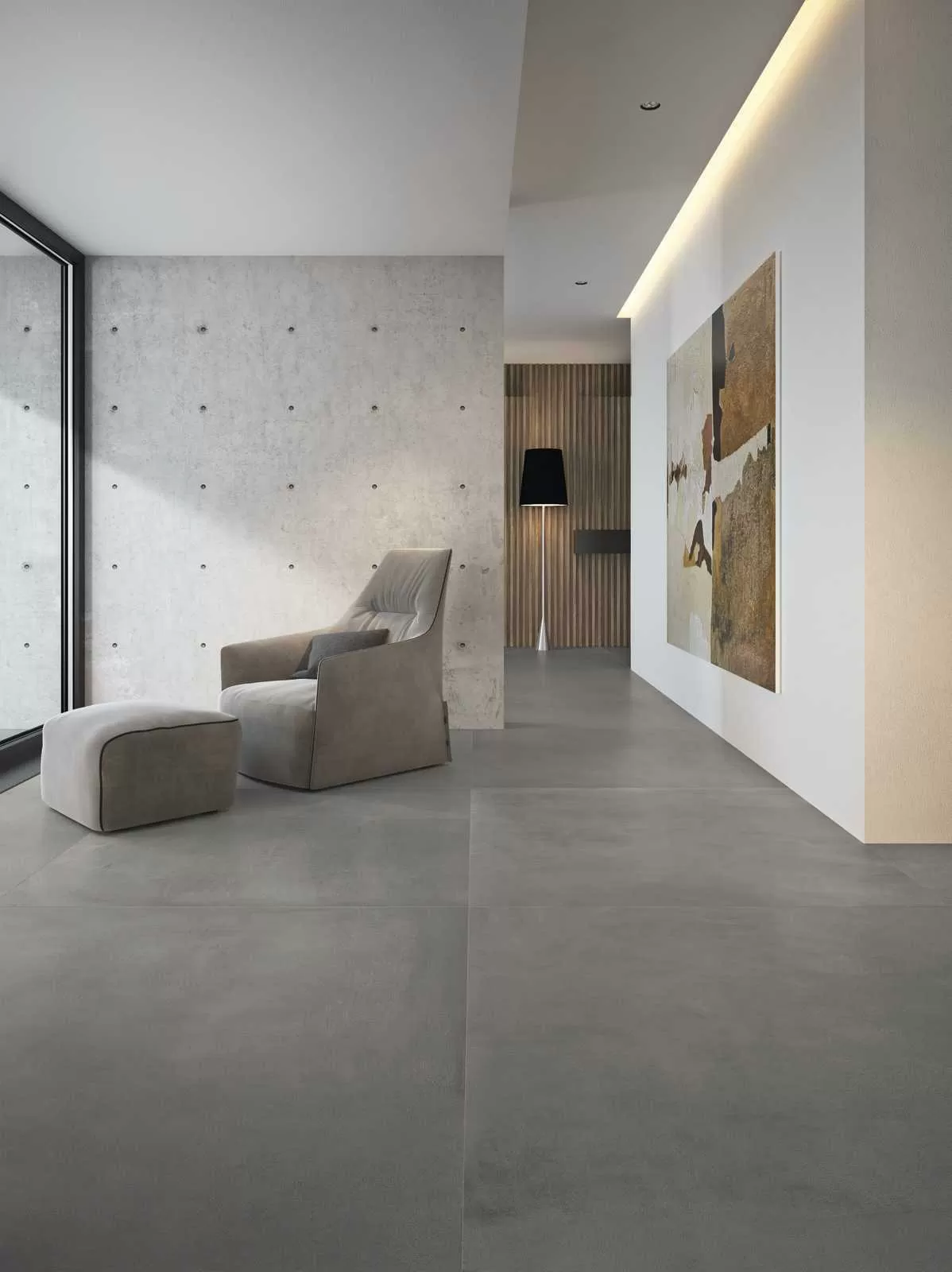 Керамогранит M383 Grande Concrete Look Crete Stuoiato 12mm 162х324
