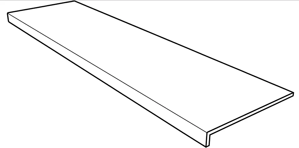 Клинкерная плитка Ступень фронтальная Tibet Anti-Slip Rect. Antracita 31.5x120