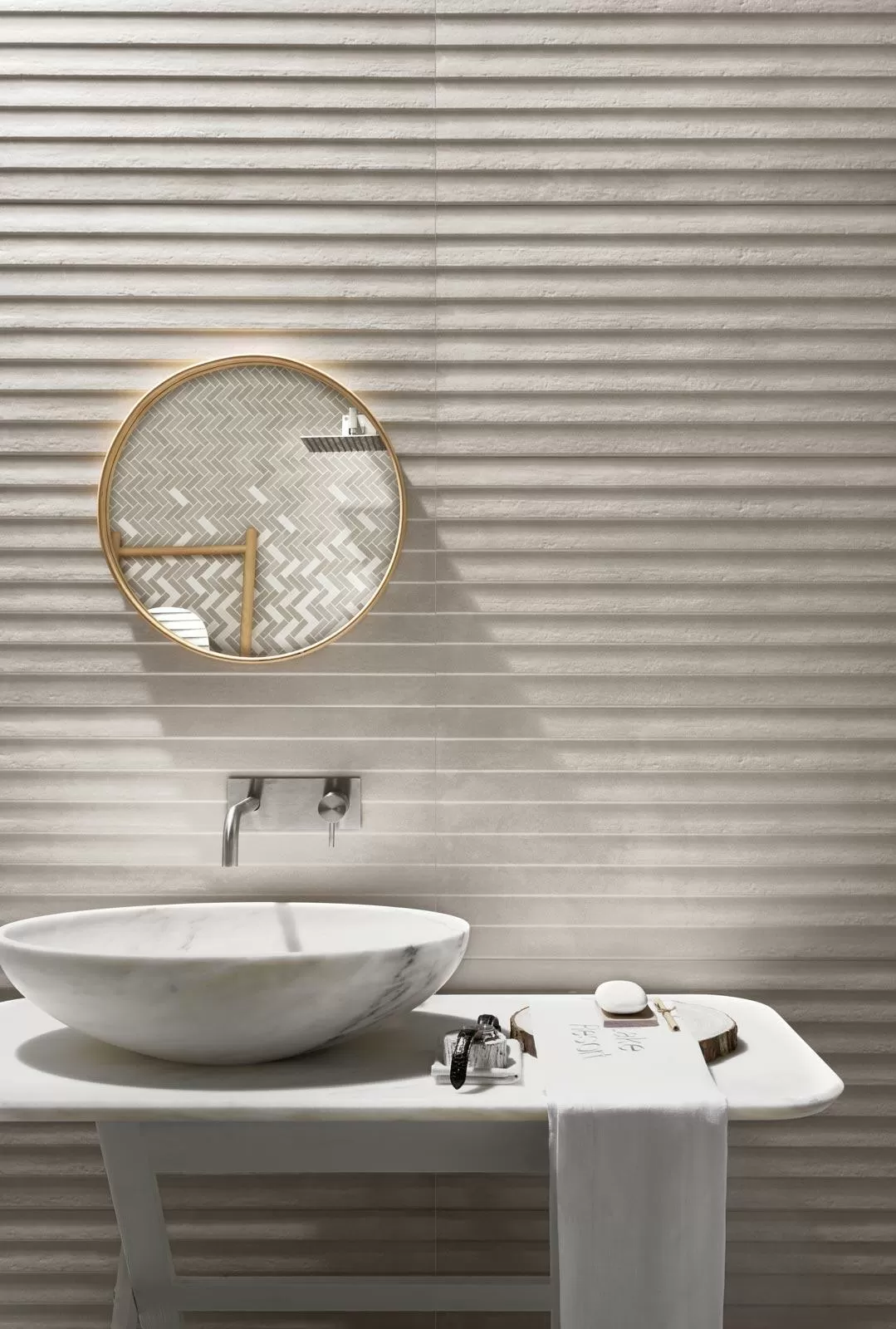 Плитка R6ZQ Terracruda Sabbia Struttura Arte 3D Rett. 40x120