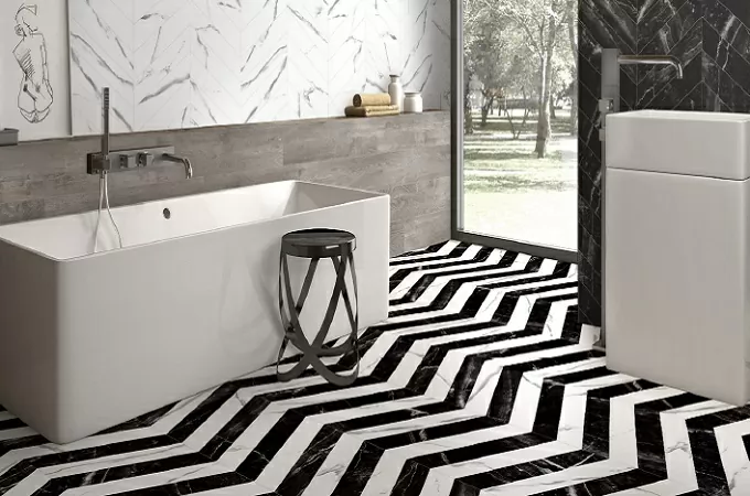 Керамогранит Chevron Calacatta Gold 8х40