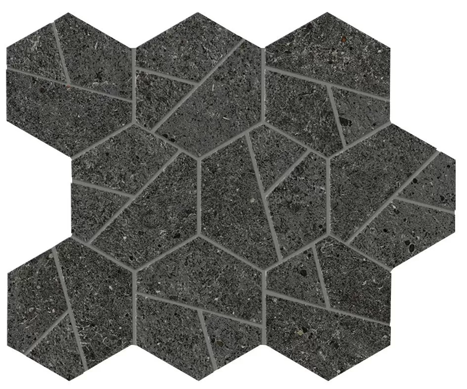 Мозаика A7C2 Boost Stone Tarmac Mosaico Hex 25x28,5