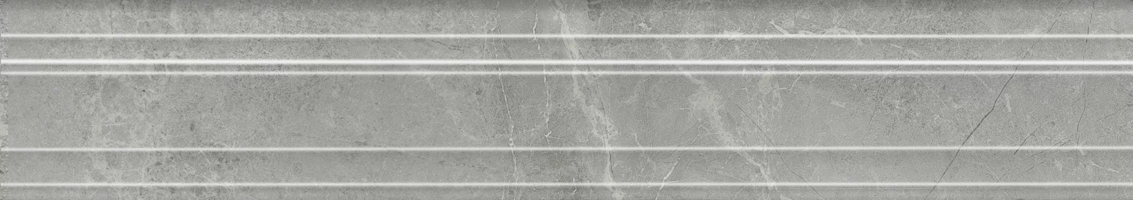 Плитка BLF021R Бордюр Багет Риальто дымчатый глянцевый обрезной 40x7,3x2,7