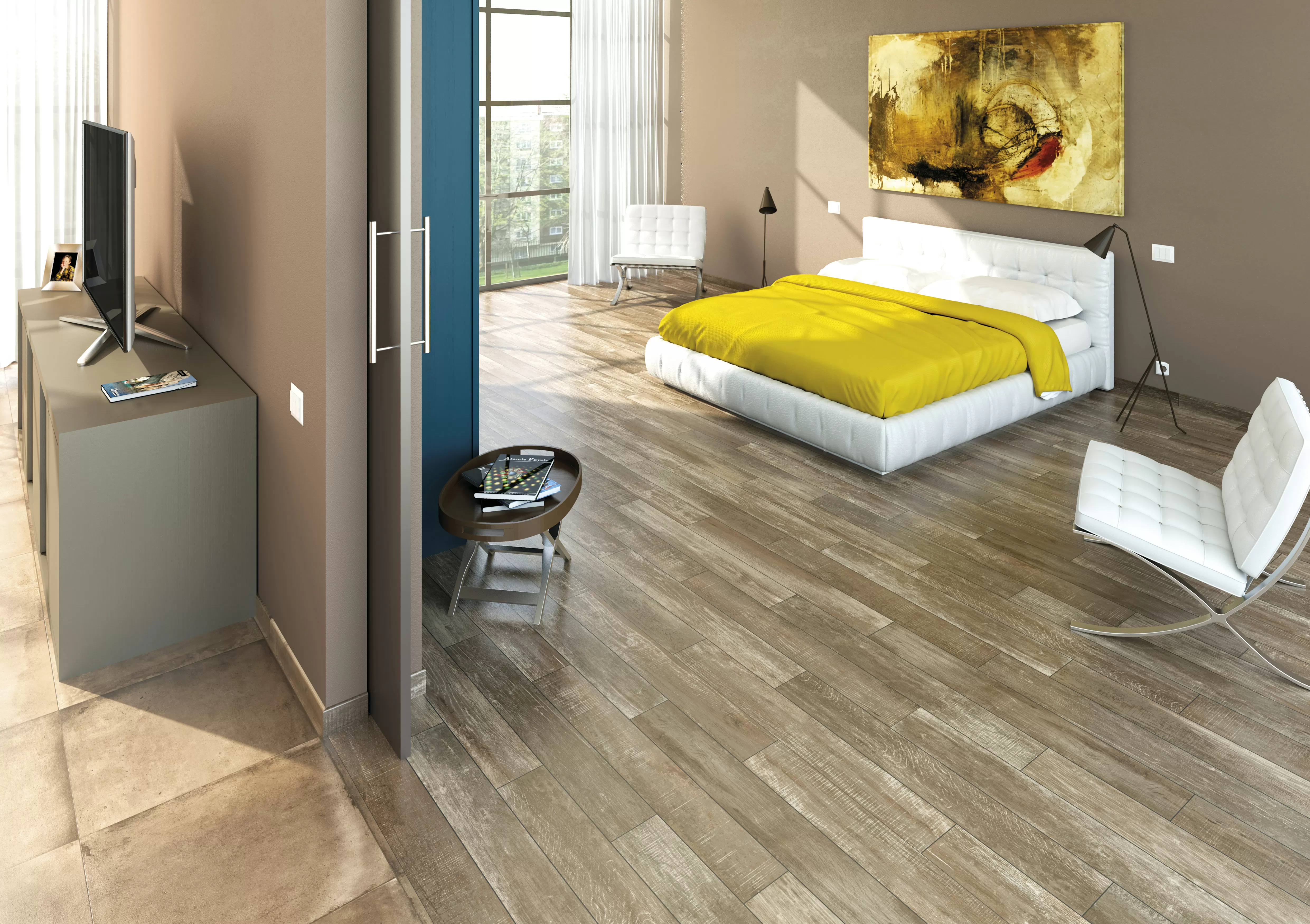 Керамогранит Amarcord Wood Bianco Tarsie 15x100