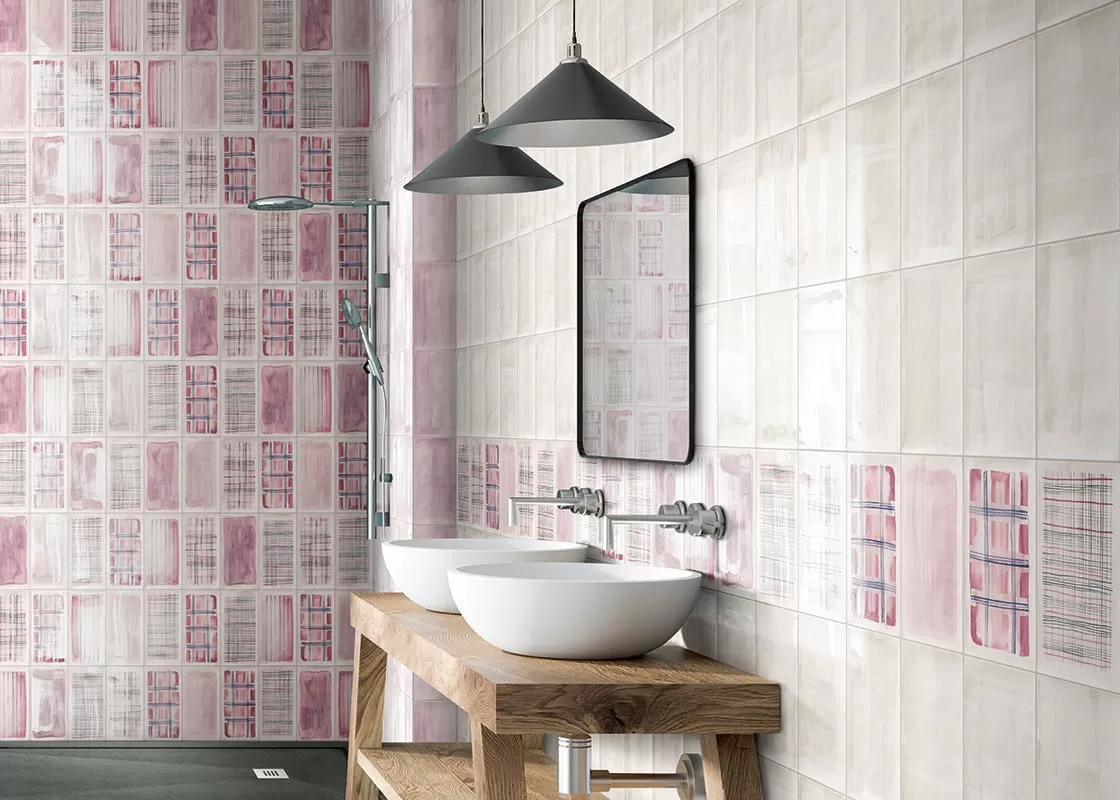 Плитка PT02914 Aquarel Pink 15x30