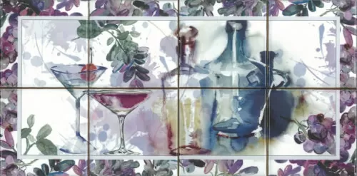 Плитка Composicion Acuarela Vino 20х40