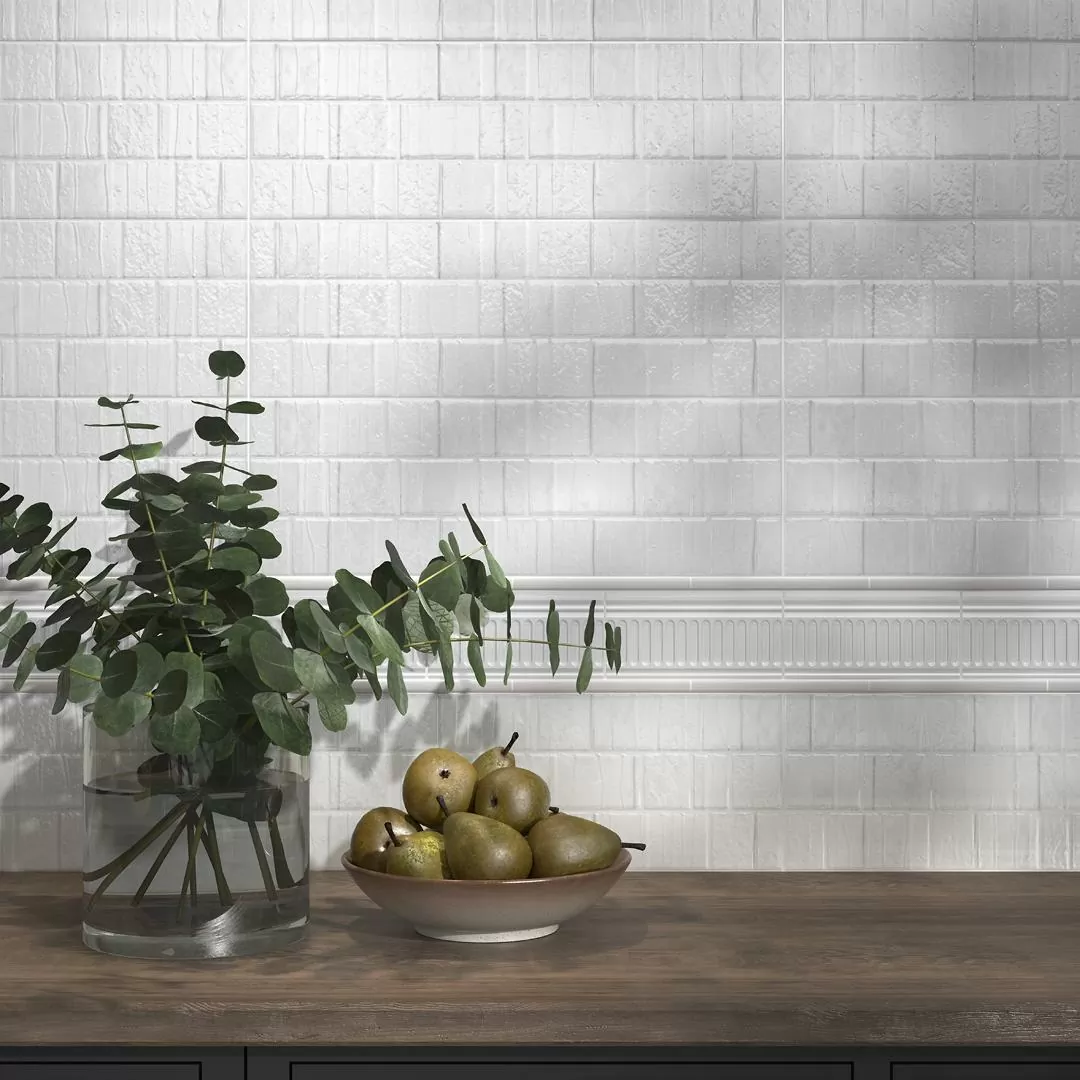 Плитка 60167 Бьянка белый матовый мозаика 20x60x0.9