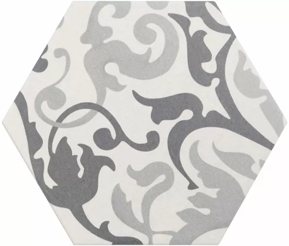 Керамогранит 21357 Hexatile Harmony B&W 17,5x20