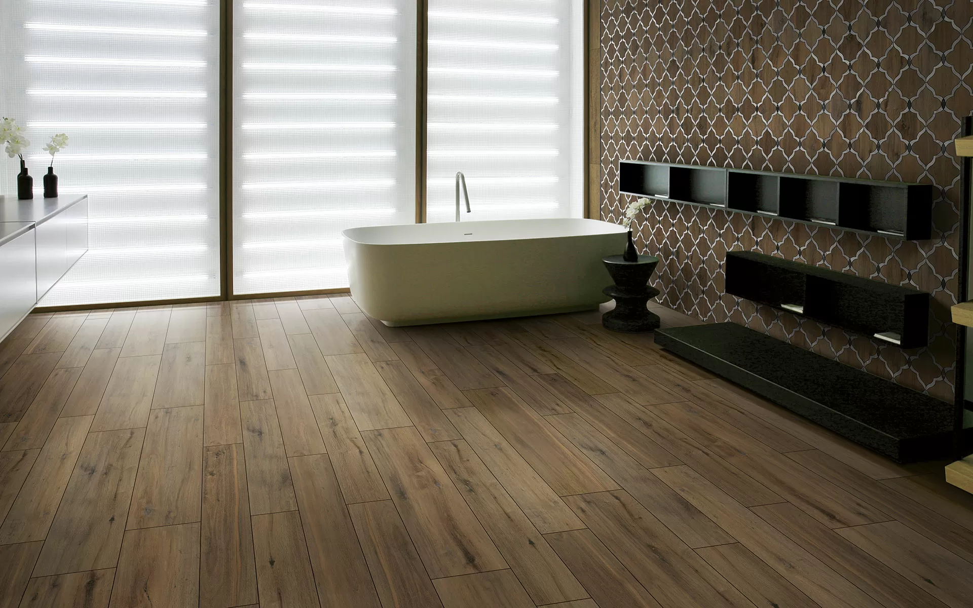Керамогранит 3674 Legno Bruno Rett. 15x90