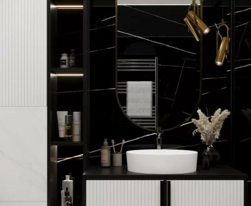 Керамогранит Lawa black черный полированный 60x120
