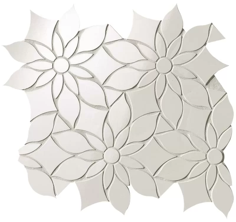 Мозаика fQKY Onice Neve Daisy Mosaico 29x31.9