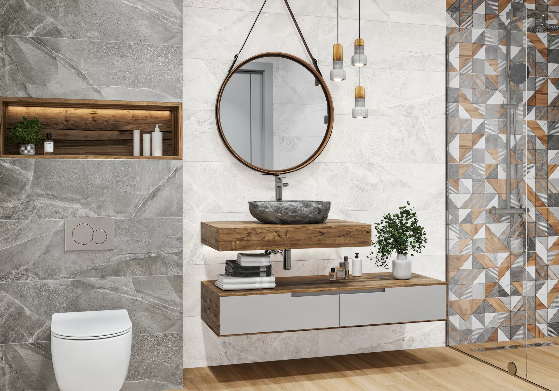 Плитка WT93KIT55 Kioto Triangle 300x900x10,5
