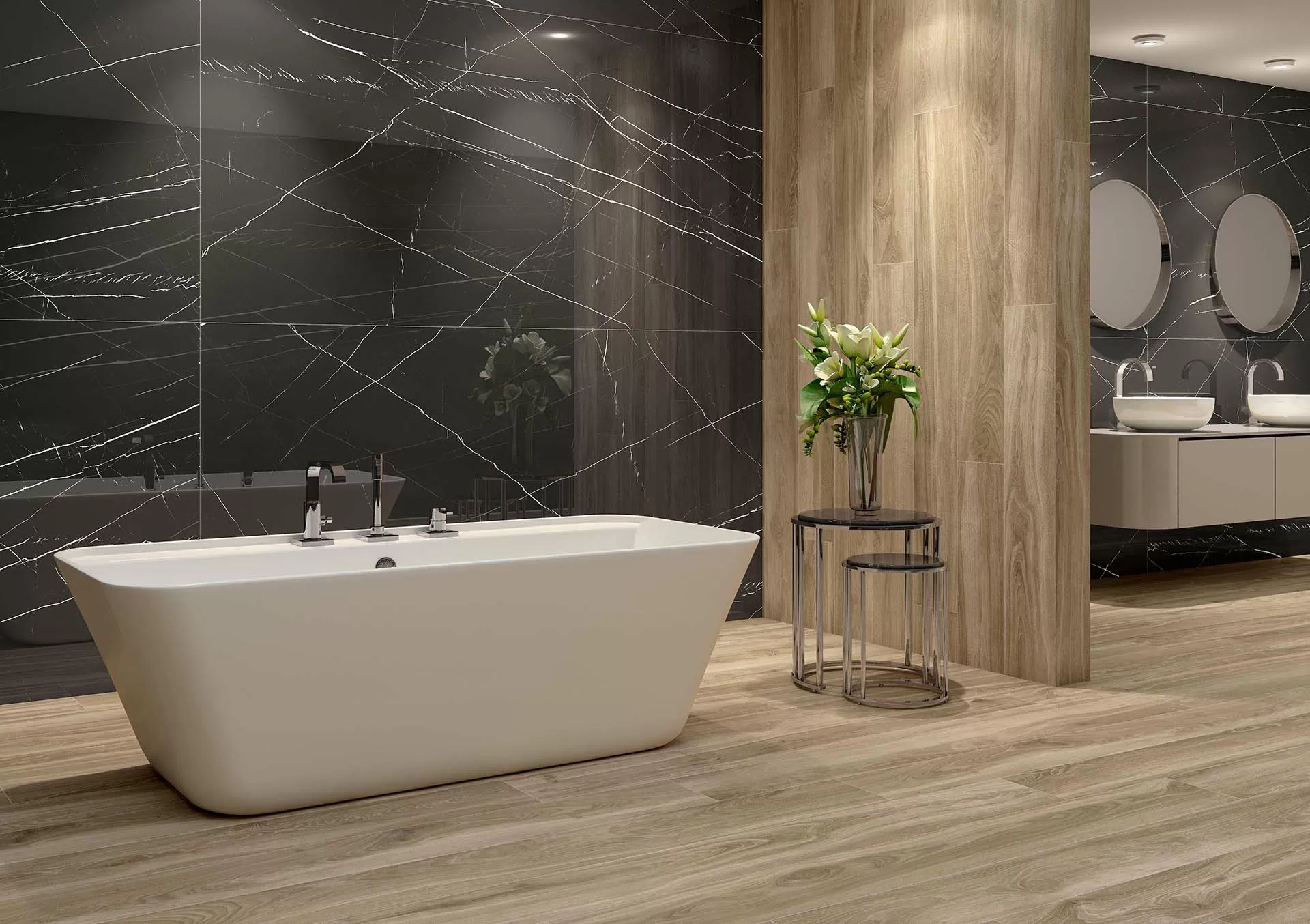 Керамогранит Marquina Black Pul. 6mm 120x280