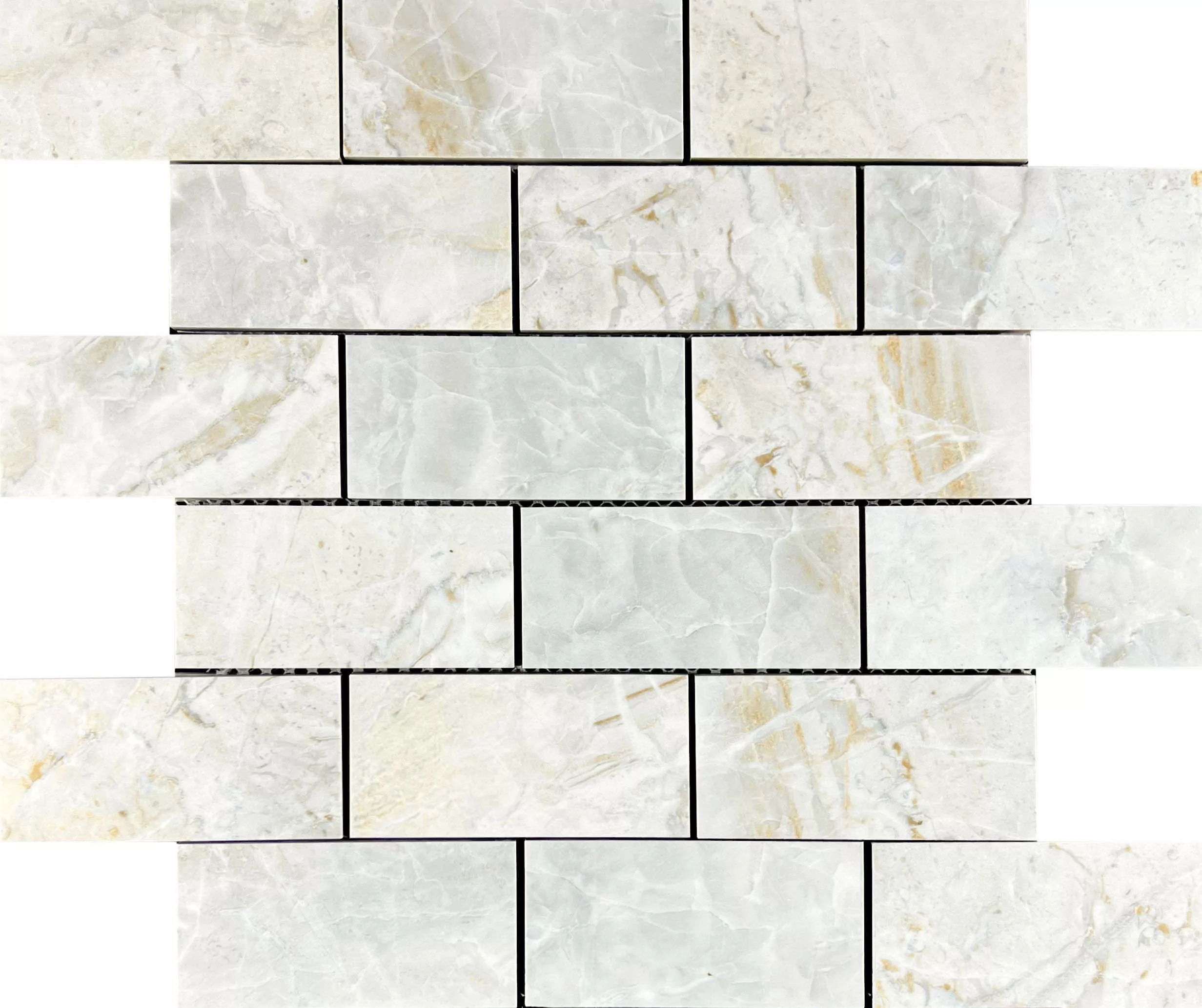 Мозаика Mosaic Lumix White Brick Bone 346x297