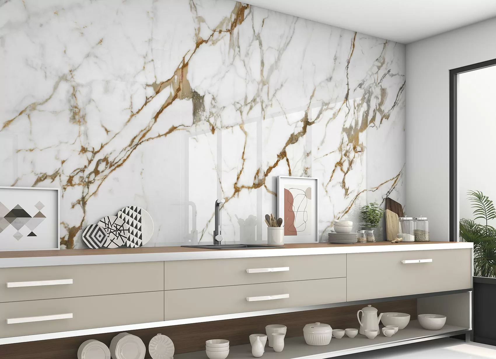 Керамогранит 316233 Calacatta Gold Honed 6mm 120x300