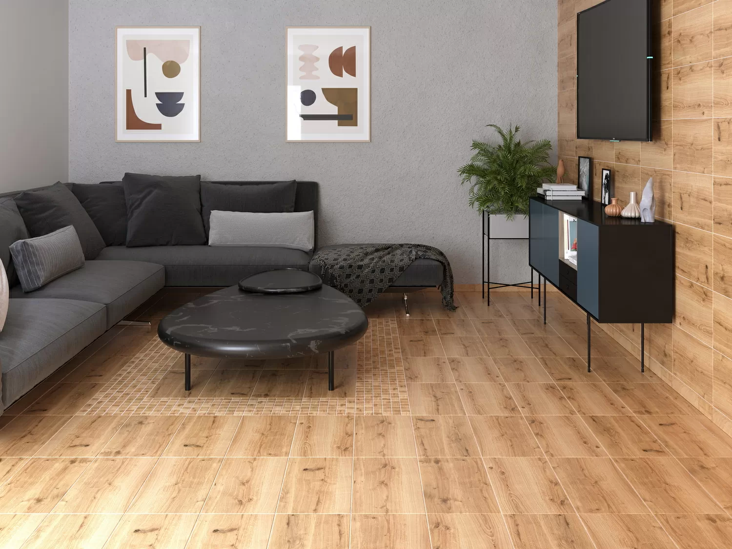 Керамогранит C-WS4O522D Woodhouse светло-серый 29,7х59,8
