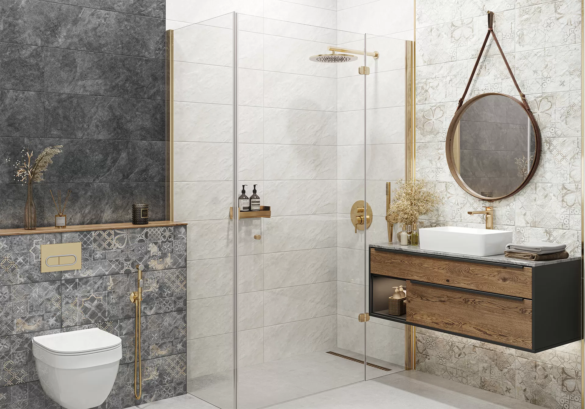 Плитка WT15KRE07R Kreo Dark 246*740*9