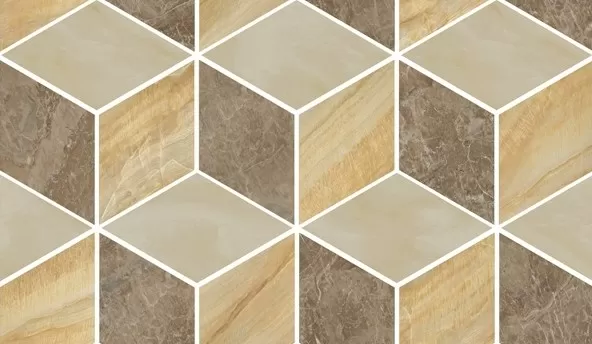 Керамогранит 240841 MOSAICS T3-3D MARRONE-ORO-BEIGE 17x29,1