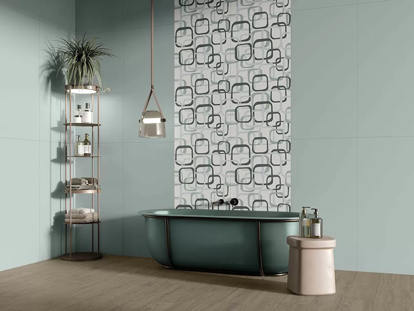 Керамогранит RPL147 Anni 70 Fondo Bianco Rett 60x120