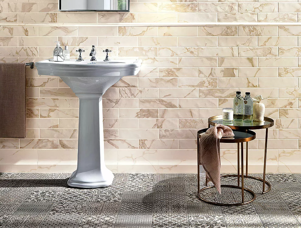 Керамогранит Deco Esagono Statuario Grafite 25x21.6