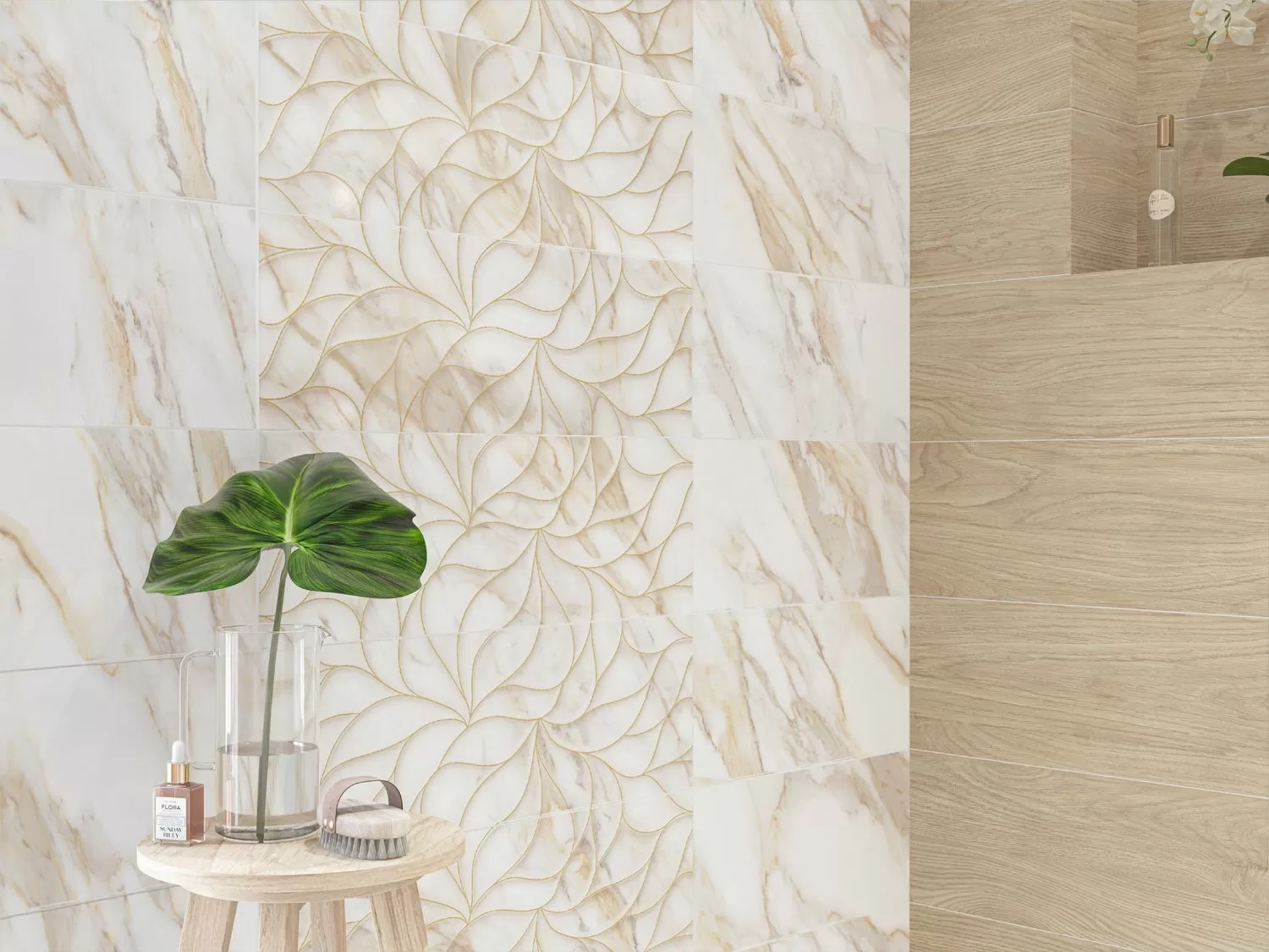 Плитка 508181101 Calacatta Oro Struttura 24.2x70