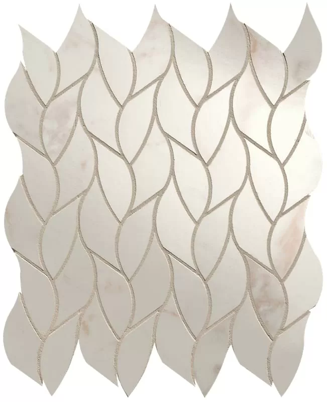 Мозаика fQMP Calacatta Delicato Leaves Mosaico 25.9x30.9