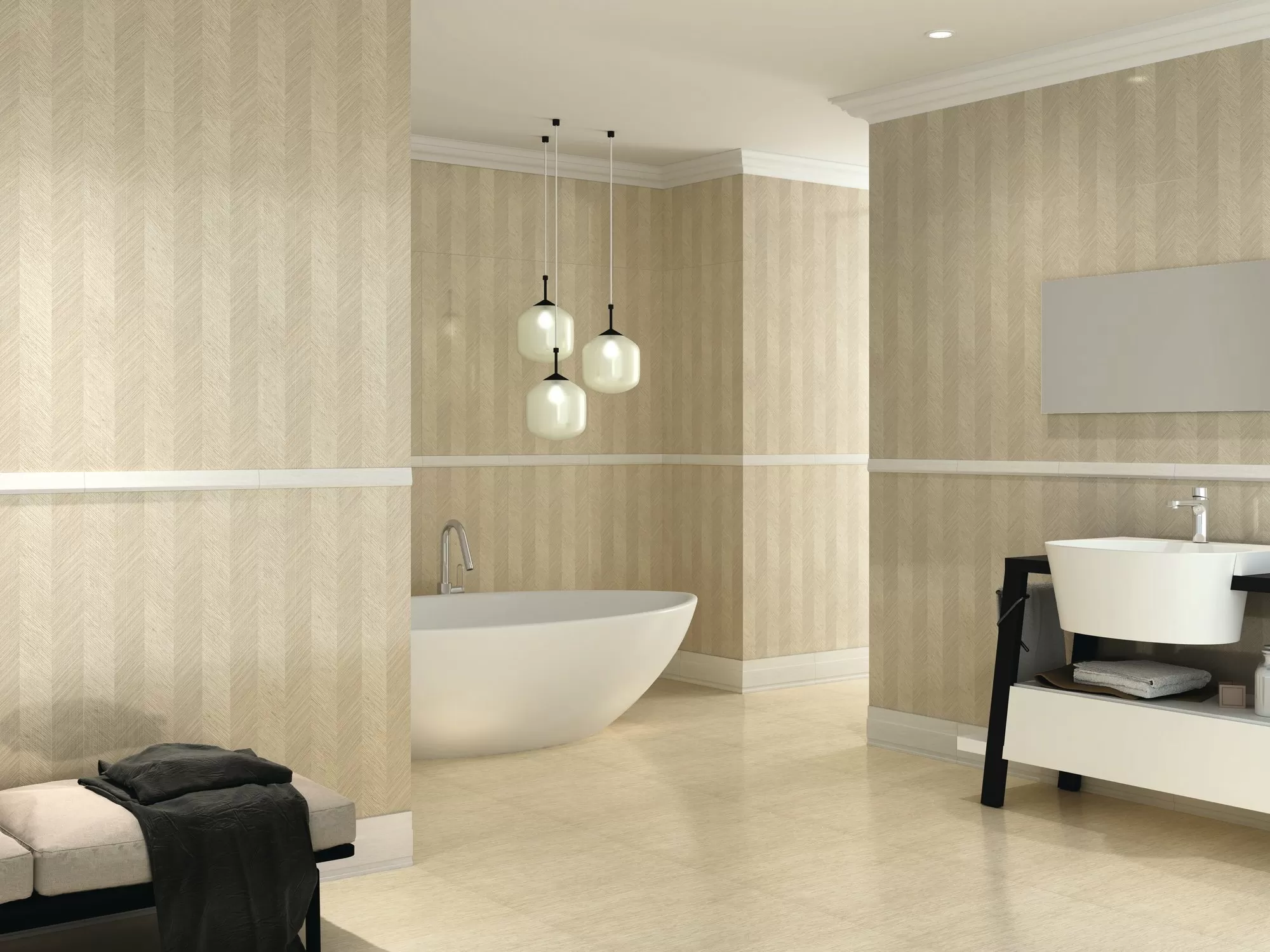 Керамогранит A027135 Zocalo Fusta White 15x45