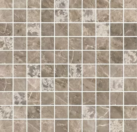 Керамогранит 240826 MOSAICS T100 DECORATO GRIGIO 29,1x29,1
